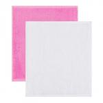 Салфетки махровые декоративные «Этель» Tropic, 4 шт., 30?30 см, хлопок 100%, розовые/белые