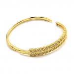 Браслет "Колосок" золотистый с фианитами