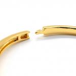 Браслет "Колосок" золотистый с фианитами