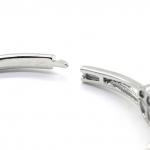 Браслет "Колосок" серебристый с фианитами