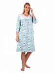 Ночная сорочка женская футер начёс "РАВШАНА" МЯТА