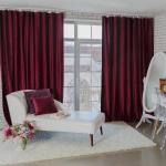 Штора портьерная «Этель», размер 145?270 см, цвет валенсия вишнёвый