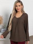 Блуза Маллуя (кофе) Б15167-4М