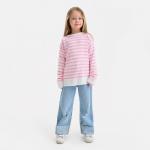 Джемпер для девочки KAFTAN, белый/розовый, размер 30 (98-104 см)