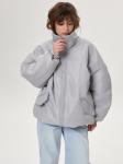 Куртка объемная светло-серая женская