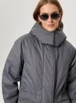 Парка с карманами демисезонная темно-серая женская