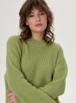 Джемпер вязаный полуфанг фисташка женский