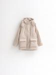 Парка с карманами демисезонная латте