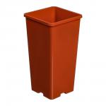 Горшок для рассады 2л, 11х11х21,5см, полипропилен, терракотовый