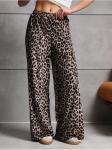 Брюки "Велюр" Леопард Бежевый Женский