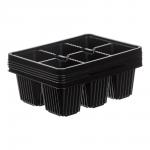Мини-кассета рассадная 6 ячеек (уп.5 шт), черная