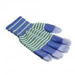 INBLOOM Перчатки садовые полиуретан.облив пальцев, ПВХ точки,р.8, 22см, полиэстер, 22г, разноцветные