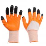 INBLOOM Перчатки садовые с двойным нитриловым полуобл., полиэстер, 10 размер, 23.5см, 45г, 2 цвета