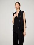 Черный асимметричный жилет