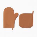 Кухонный набор «Этель» Kitchen orange: прихватка, варежка-прихватка, оранжевый