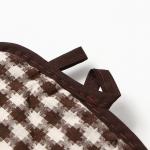 Кухонный набор «Этель. Мозаика»: прихватка, варежка-прихватка, коричневый