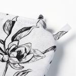 Кухонный набор «Доляна» Plant leaves: варежка 20?27 см, прихватка 19?19 см, 100% хлопок, 250 г/м?