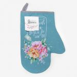 Варежка - прихватка «Доляна» В горошек, 20?28 см, габардин, ватин 250 г/м?