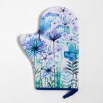 Кухонный набор Blue flowers: варежка-прихватка 20?28 см, прихватка 19?19 см,100% хлопок