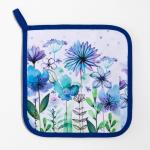 Кухонный набор Blue flowers: варежка-прихватка 20?28 см, прихватка 19?19 см,100% хлопок