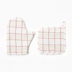 Кухонный набор «Этель» Bright cage: варежка-прихватка 20?27 см, прихватка 19?19 см, 100% хлопок