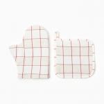 Кухонный набор «Этель» Bright cage: варежка-прихватка 20?27 см, прихватка 19?19 см, 100% хлопок