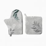 Кухонный набор «Доляна» Tropics: варежка 20?27 см, прихватка 19?19 см, 100% хлопок, 164 г/м?