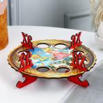 Подставка для яиц пасхальная «Дети - Ангелы», d=19.5 см, 8 ячеек, дерево, разноцветная