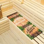 Коврик - лежак для бани и сауны с принтом «Хозяин Бани», 150?50 см, полиэфир, «Банная забава»