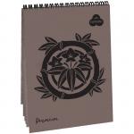 Блокнот для пастели, 30 л., А4 на гребне Аshes, коричневый, 160 г/м2, холст, БPr4/A