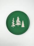 Блюдо новогоднее «Зимний лес», d=27.3 см, ручная работа