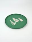 Блюдо новогоднее «Зимний лес», d=27.3 см, ручная работа