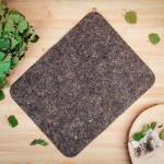 Коврик - сидушка для бани и сауны, 47?37 см, шерсть 30%, полиэфир 70%, тёмный, «Добропаровъ»