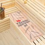 Коврик - лежак для бани и сауны «У королевы недостатков нет», 150?50 см, с принтом, полиэфир