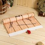 Коврик - лежак для бани и сауны «У королевы недостатков нет», 150?50 см, с принтом, полиэфир