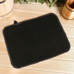 Коврик - сидушка для бани и сауны, 43?34 см, шерсть 30%, полиэфир 70%, тёмный, «Добропаровъ»