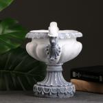 Вазон для цветов «Арабский», 1.3 л, 25?18?20 см, гипс, серый