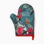 Варежка - прихватка Beauty, 20?27 см, изумрудная