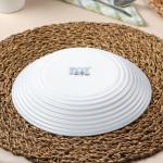 Тарелка глубокая Avvir Carve, 680 мл, d=21.5 см, стеклокерамика, белая