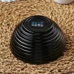 Салатник Avvir Carve, 430 мл, d=13 см, стеклокерамика, чёрный