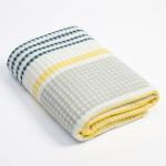 Полотенце банное вафельное «Этель» Waffle, 70?140 см, 100% хлопок, 280 г/м?, жёлто-синее