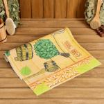 Коврик - лежак для бани и сауны с принтом «Чистое тело — залог здоровья», 150?50 см, полиэфир, «Банная забава»