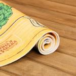 Коврик - лежак для бани и сауны с принтом «Чистое тело — залог здоровья», 150?50 см, полиэфир, «Банная забава»