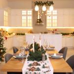 Дорожка для сервировки 50*150 см, хлопок 100% (Снеговики, бежевый)