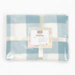 Плед Пикник 140?200 см, белый/мятный, хлопок 20%, пан 40%, полиэстер 40%