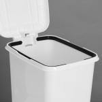 Ведро для мусора с педалью DDSTYLE «Слим», 25 л, белое