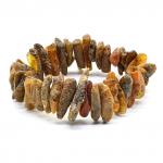 Браслет из природного янтаря 23*5мм цвет коньячный