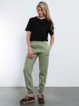 Брюки джоггеры женские олива с начесом