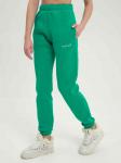 Брюки джоггеры женские зеленые с начесом
