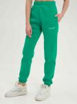 Брюки джоггеры женские зеленые с начесом